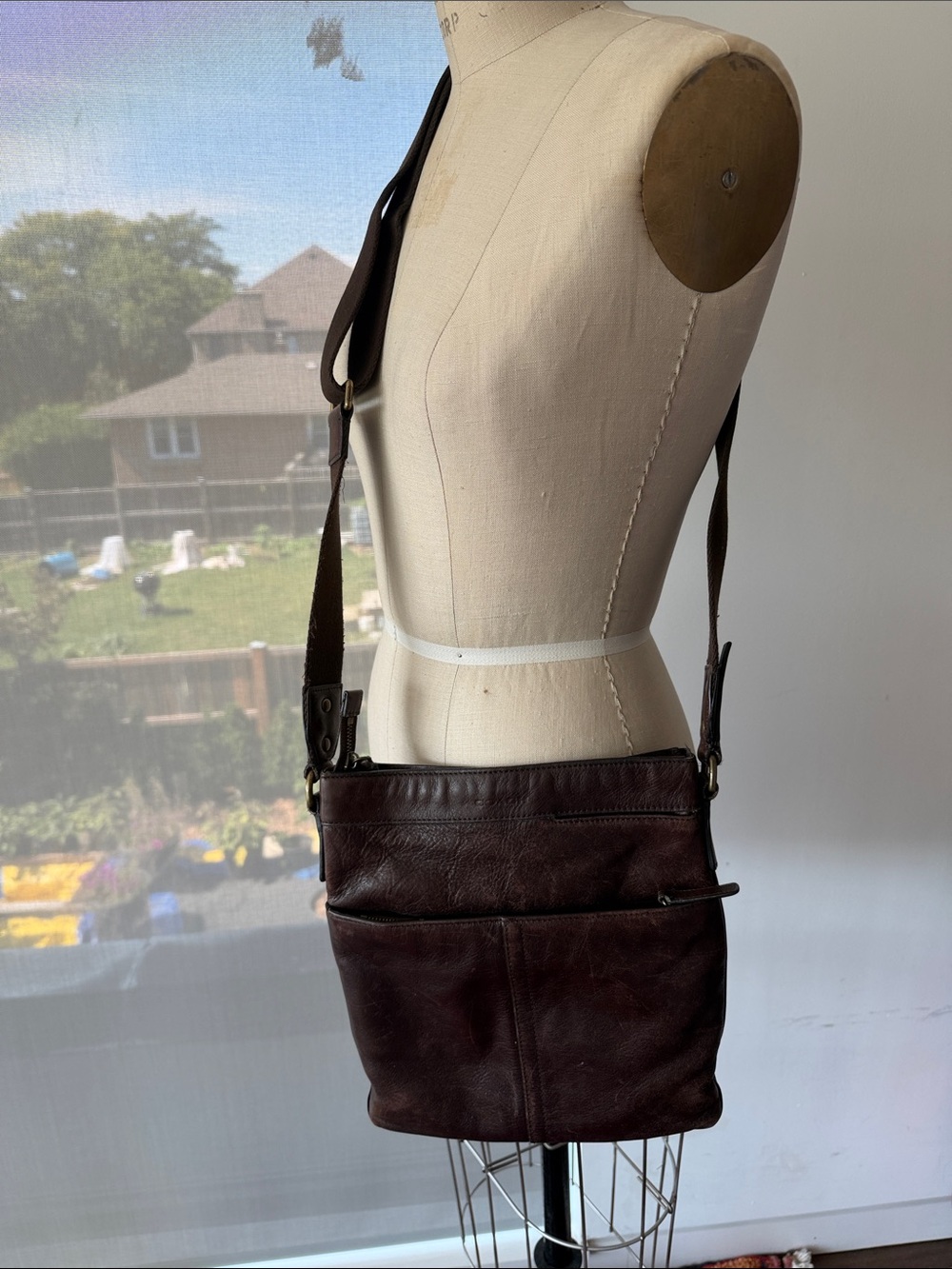 Coach Brown Leather Messenger Crossbody Bag
